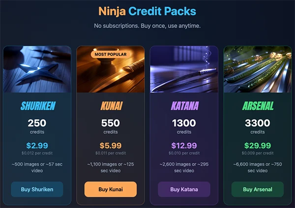 Credit Packs