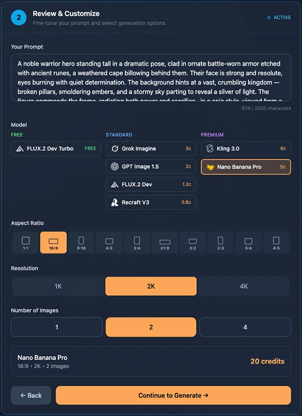 Step 2 - Choose a Model